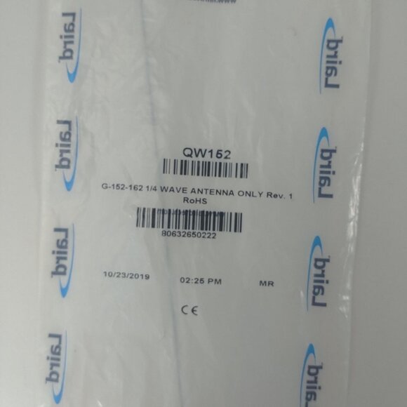 Laird 152-162 MHz 1/4 Wave Antenna (QW152) 18"  New - Picture 6 of 6